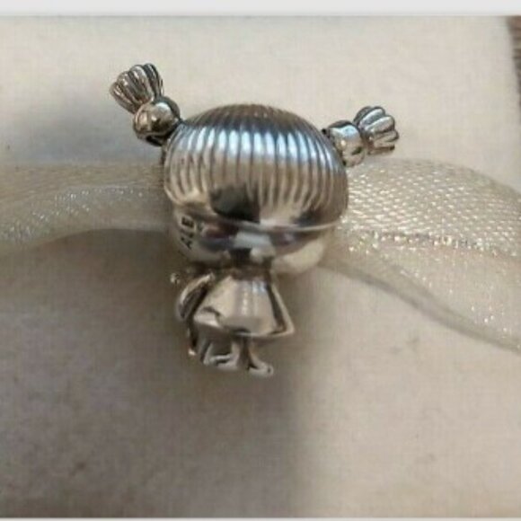 Authentic PANDORA Sterling Silver Little Girl with Pigtails Charm 798016EN160 - Picture 4 of 7